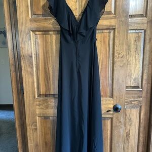 Mori Lee Black Backless Dress bridesmaid